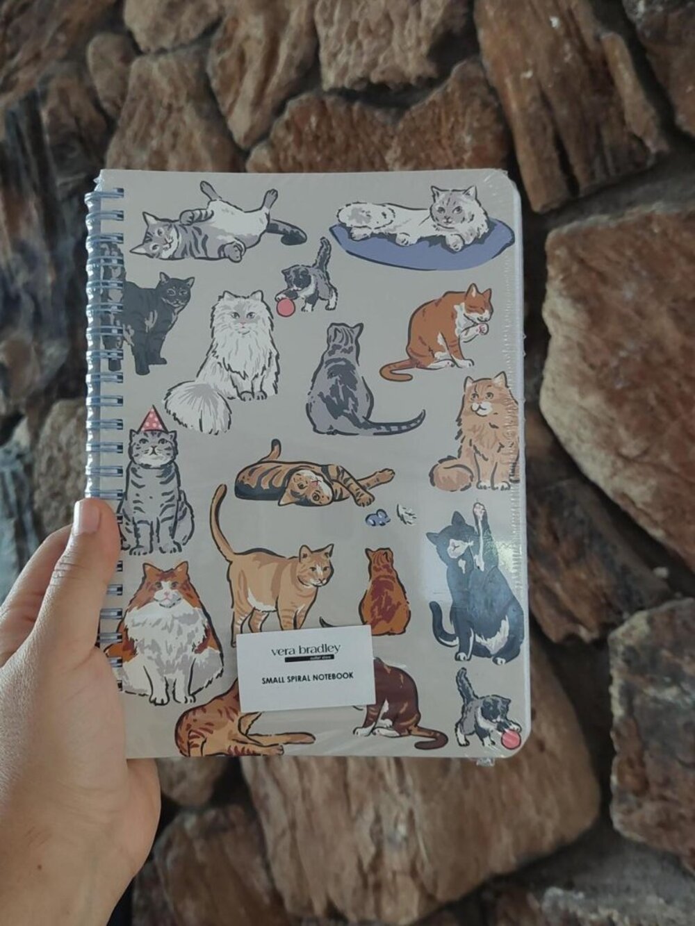 Vera Bradley A Cat's Life Small Spiral Notebook with Pocket NWT